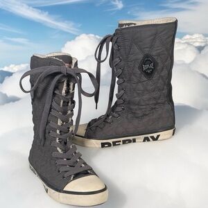 Replay Lace-Up Quilted sneakers 39/8.5